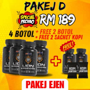 Pakej D - 4 Botol Free 2 Botol + Free 2 Kopi